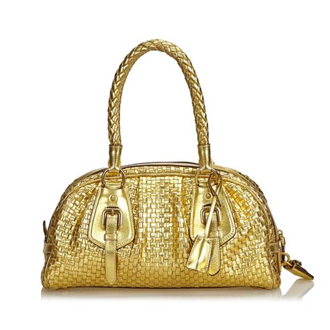 prada gold purse|authentic vintage prada handbags.